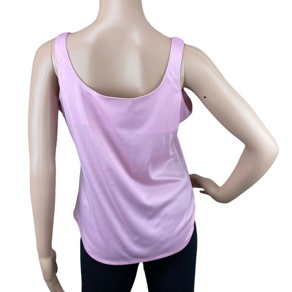 Cache Women's Pink Sleeveless Scoop Neck Curved Hem Pullover Tank Top Size M - Picture 4 of 5